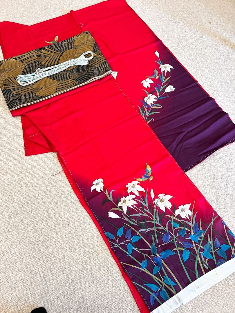 7453□色紙文正絹袋帯松尾芭蕉奥の細道未使用