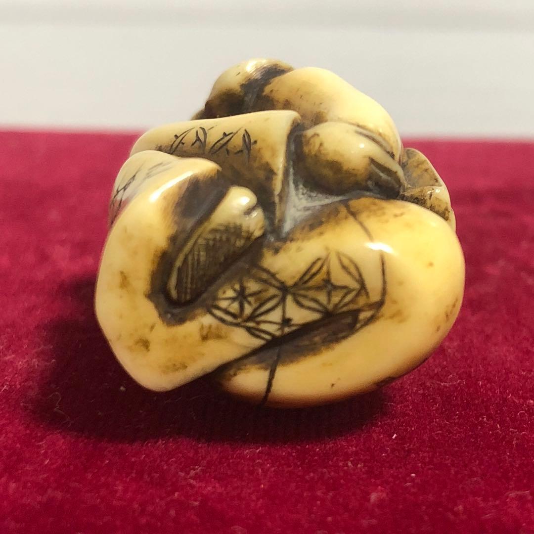 マンモス牙彫り 骨董 根付 置物