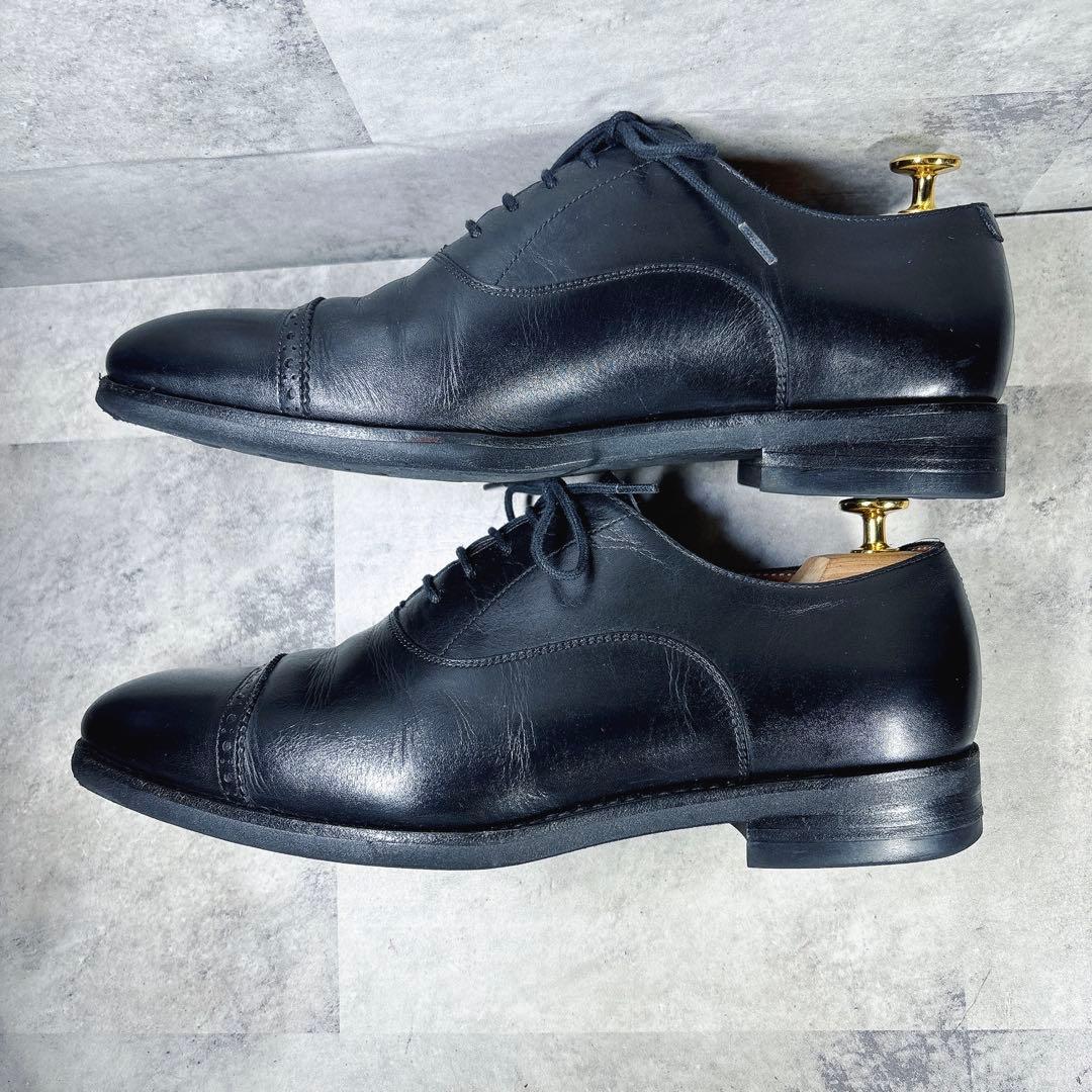 良品✨ユニオンインペリアル 7.5 ストレートチップ 本革 黒 撥水