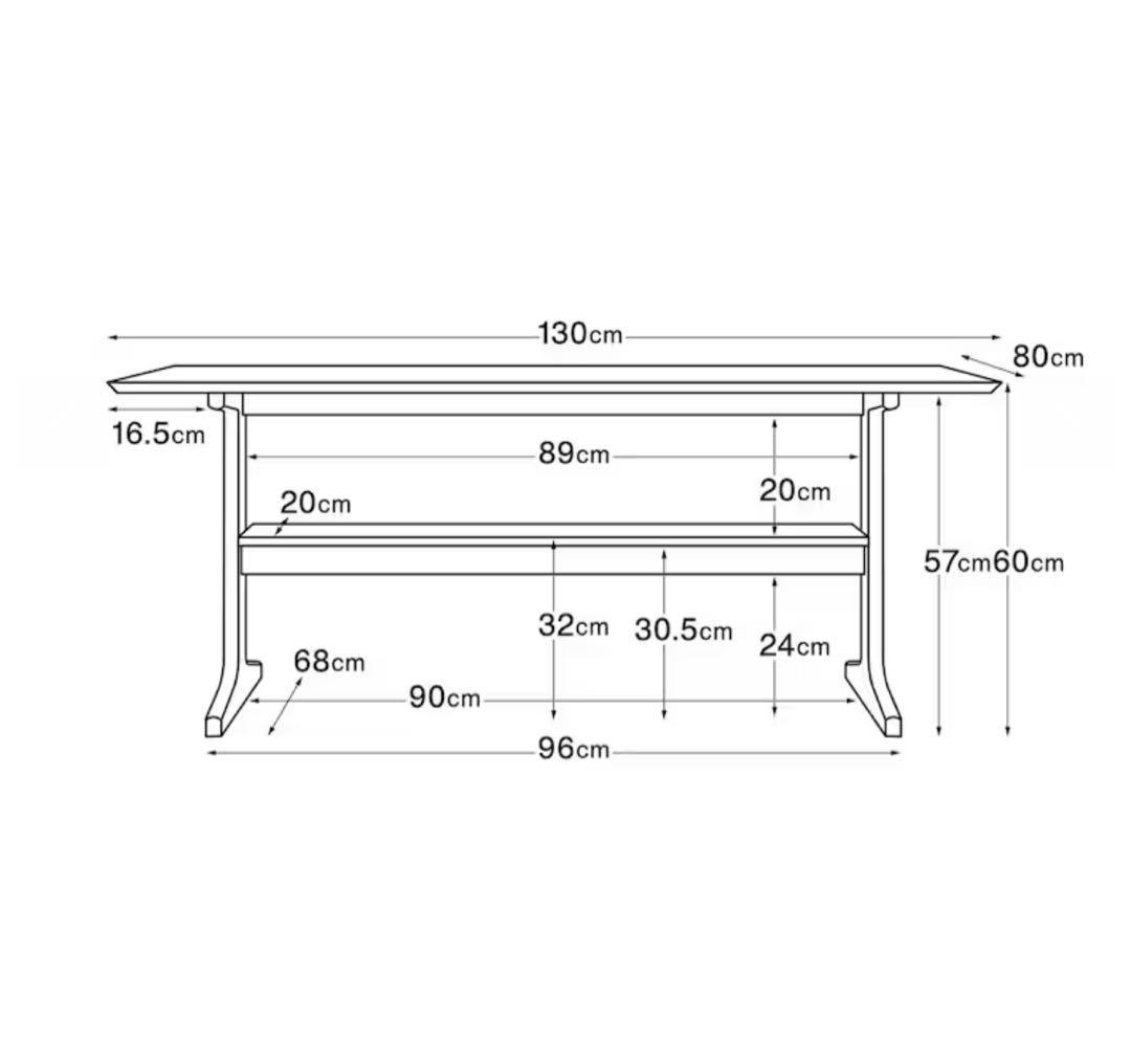 シ*フ様 無印良品　リビングでもダイニングでもつかえるテーブル・４・オーク材