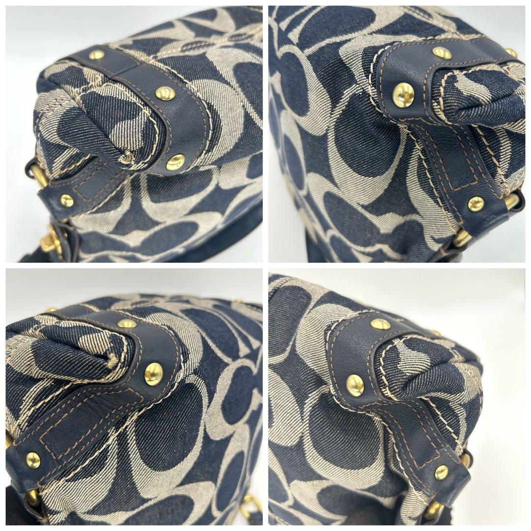 COACH コーチ ショルダーバッグ ネイビー デニム