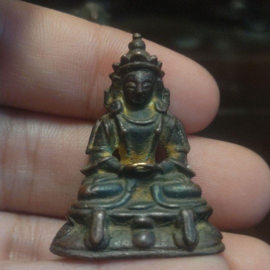 清時代 チベット仏像三点セット 随身仏仏像古美術骨董品唐物