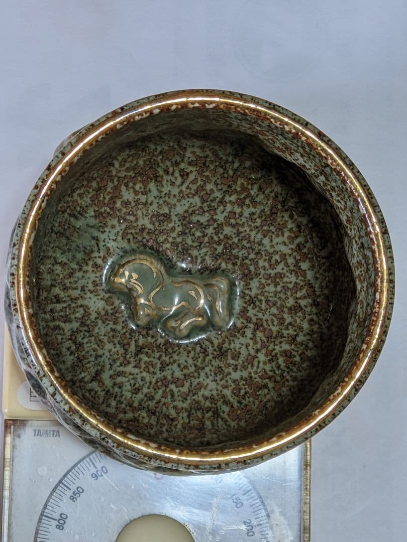 ♦相馬焼珍物 レア物大堀相馬焼 相馬駒焼 抹茶碗 茶碗 茶道具 古美術品 骨董品