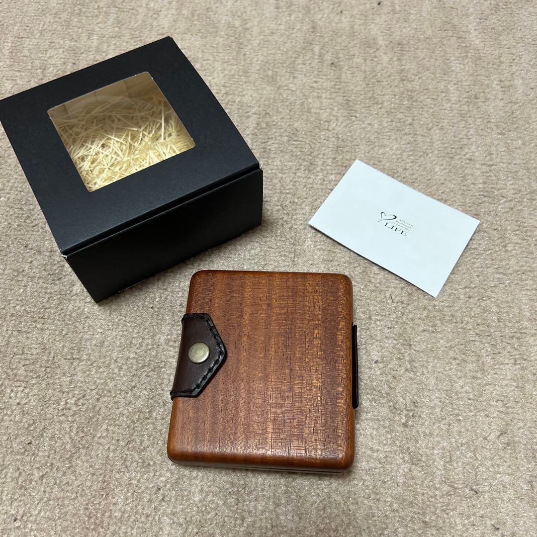 LIFE シガレットケース　マホガニー製ハンドメイド