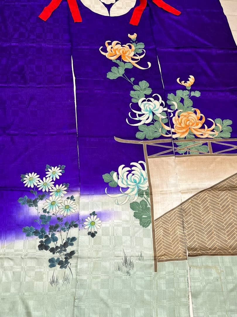 加賀のれん 菊柄 郷土 花嫁のれん