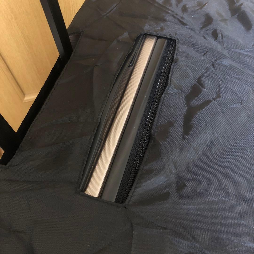 無印良品 キャリーケース 大型 88L ベージュ スーツケースカバー付きの