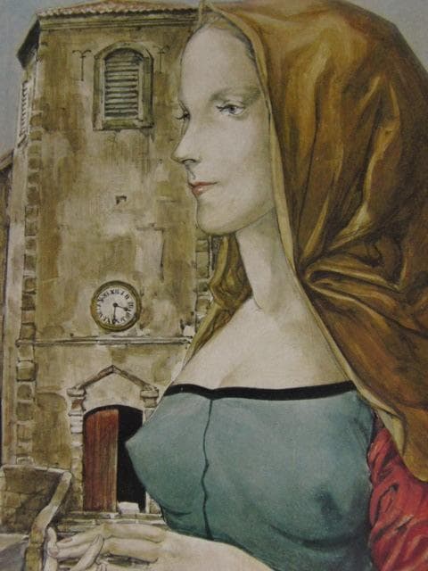 藤田嗣治、【聖母像 】、希少な限定額装用画集画、新品高級額 額装付