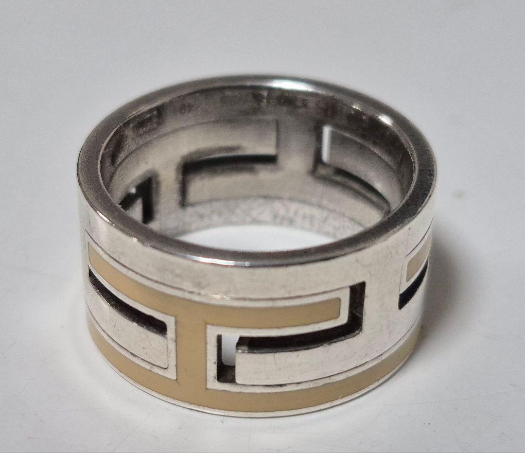 エルメス ムーブアッシュ リング シルバー×クリーム 9号相当 HERMES