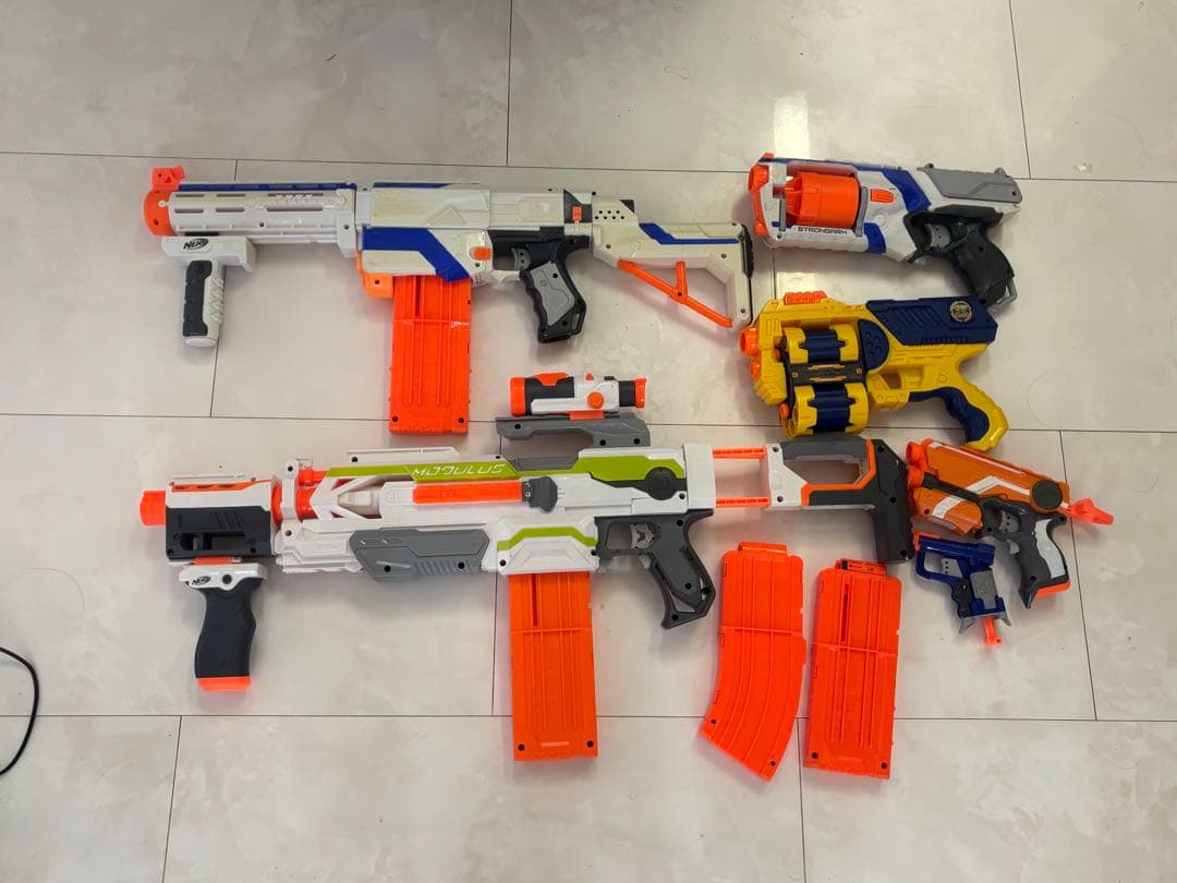 ナーフ6点セット中古　リタエイター　ストライクモジュラス　その他おまけ