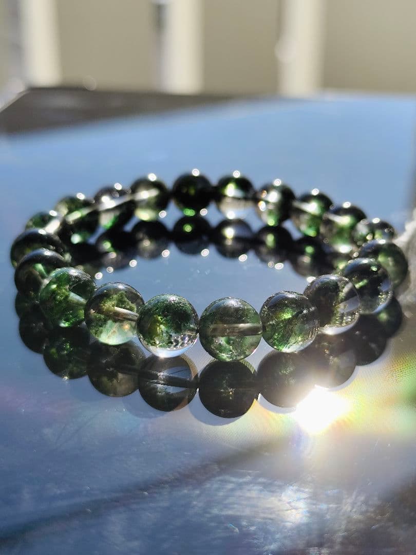 グリーンガーデンクォーツ 10ミリ K00688◇透明感◇