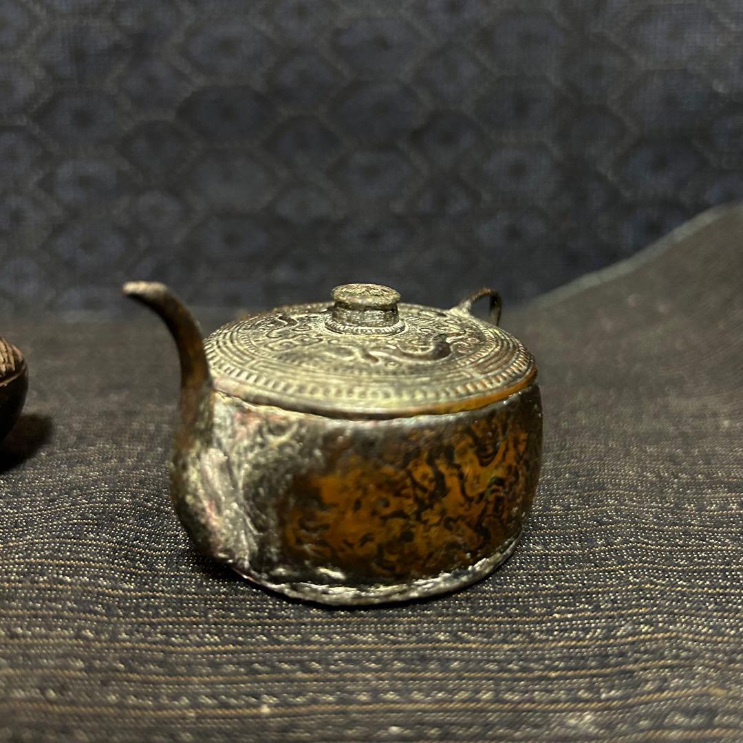 書家コレクションより　古銅、水滴、書鎮など色々まとめて四点