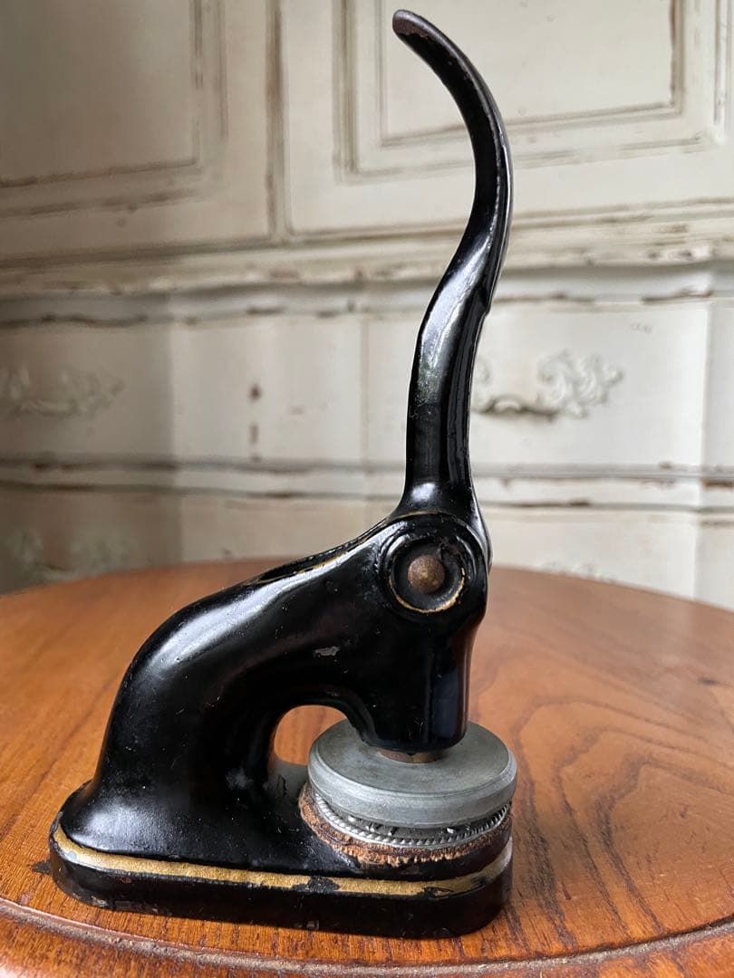 アンティーク　エンボッサー　公印　メタル　スタンプ　シール　プレス　アメリカ アンティークエンボッサー公印メタルスタンプシールプレスアメリカ