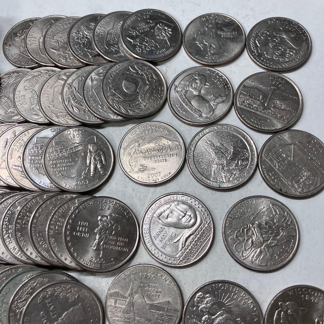 アメリカ 25セント 州 記念 まとめ 硬貨 コイン 162 - メルカリ