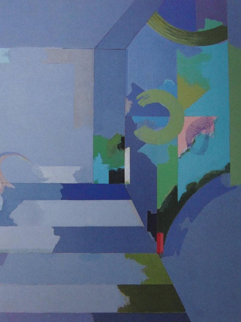 前川寿々子、【植物園（階段）】、希少な額装用画集より