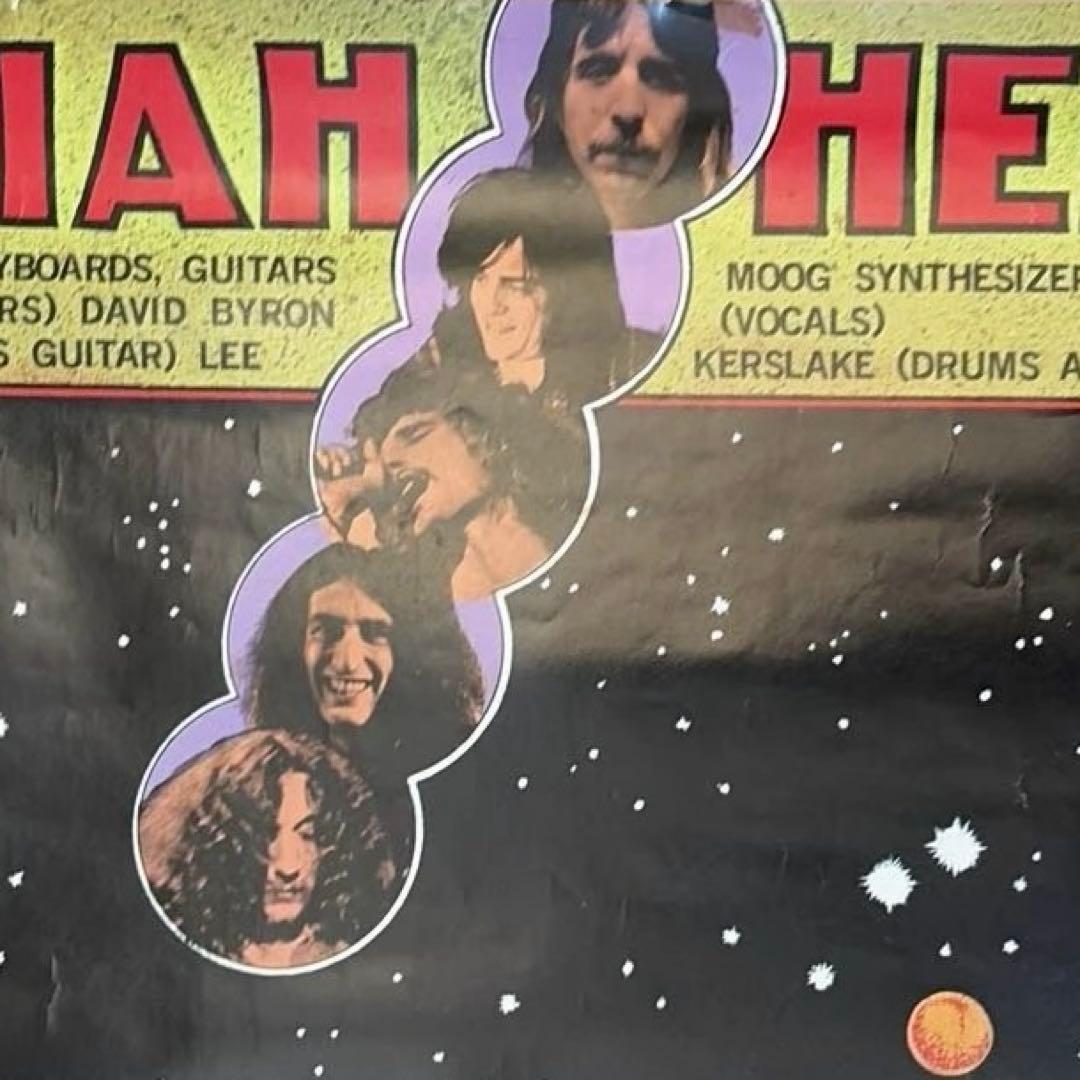 ユーライアヒープ 大判ポスター B1サイズ 及川正道イラスト 当時もの