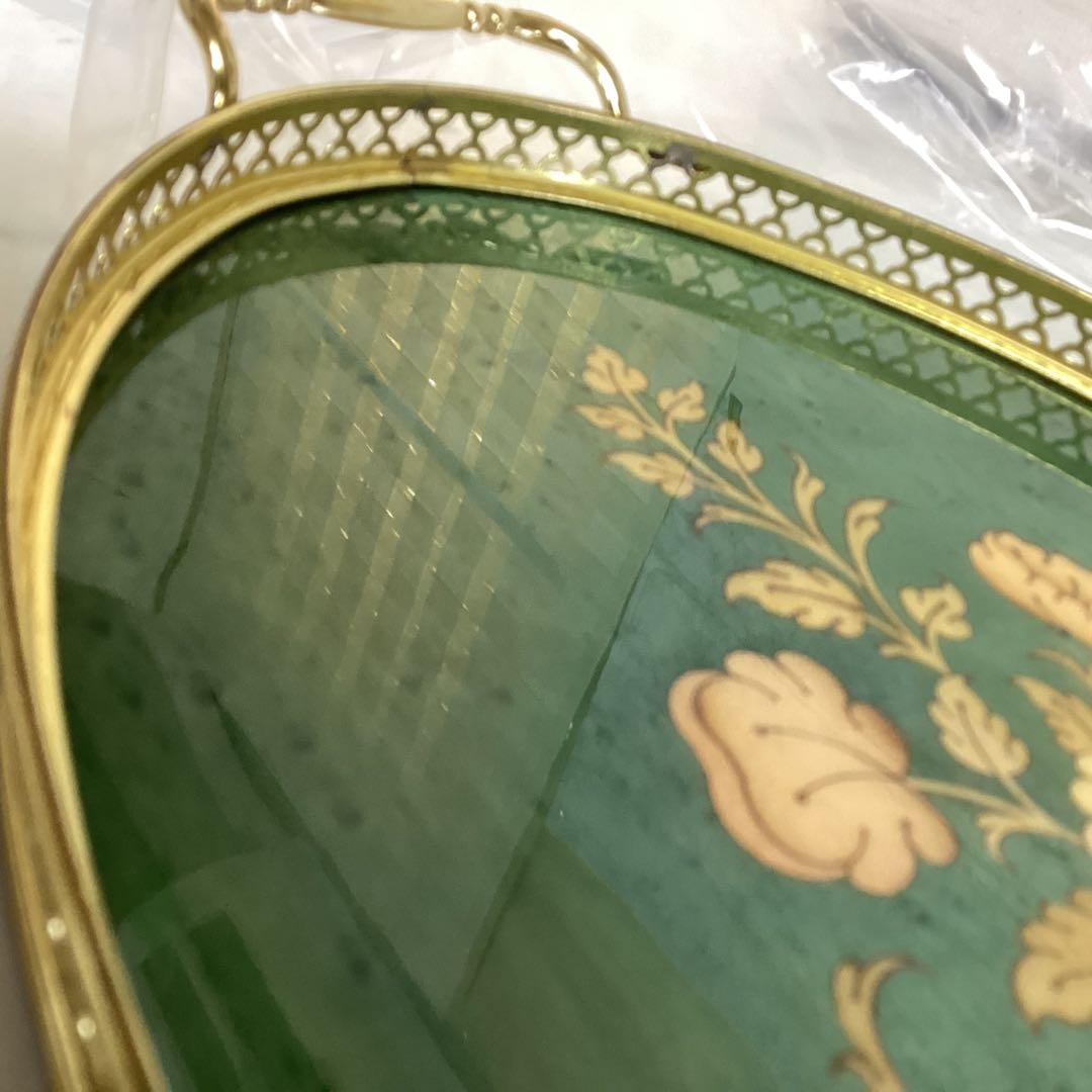 728『織部 二菊紋 皿』/骨董品 古美術 古玩 アンティーク