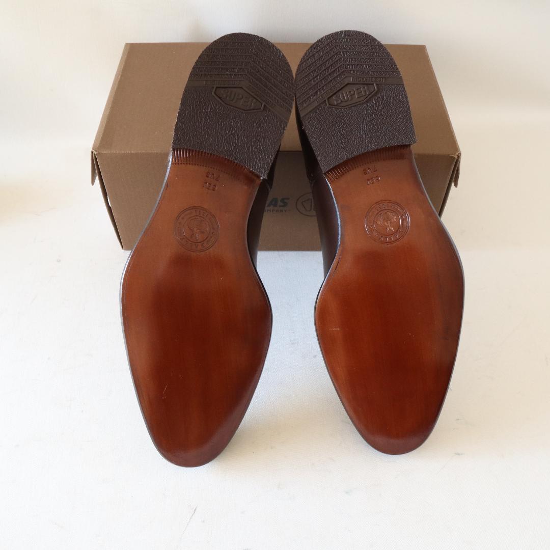 【未使用】BALLY パンチドキャップトゥ レザーシューズ EU6 茶 革靴