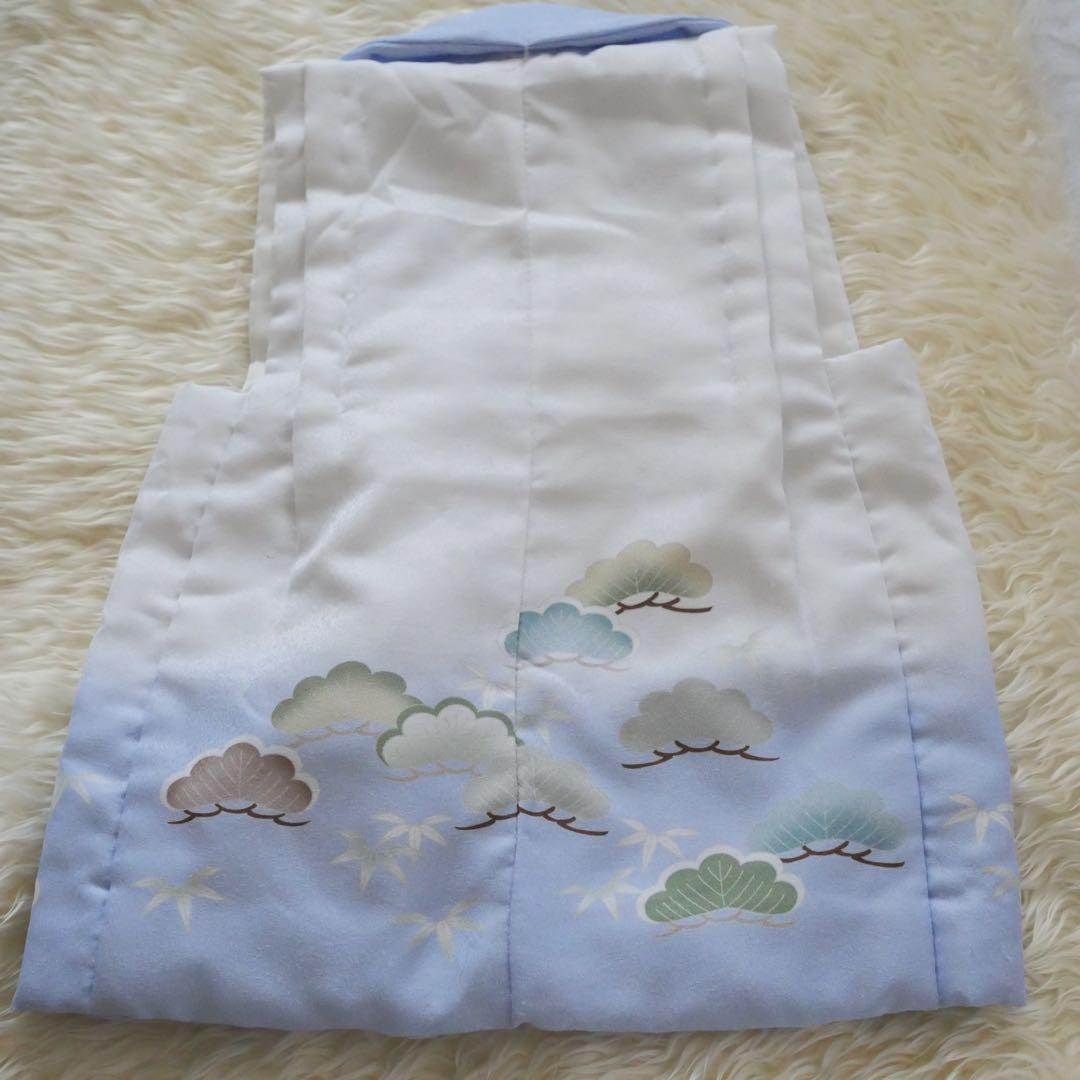 七五三 3歳 男の子 被布 伝統的な和柄衣装 青