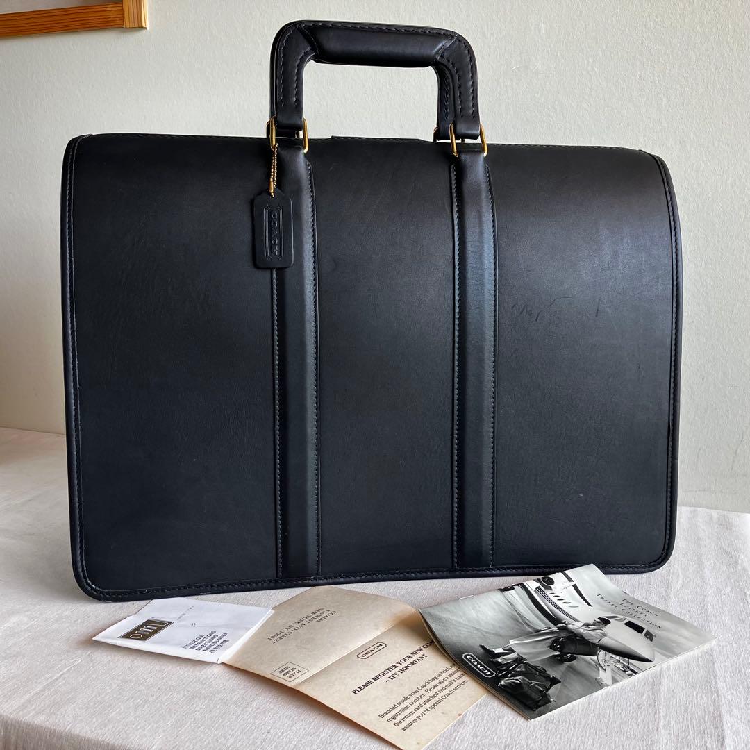 バッグ New Vintage Coach Briefbag Black Leather