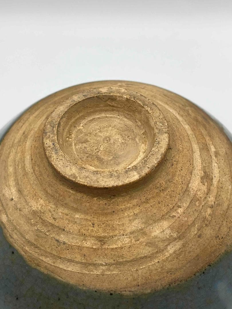 宋から元時代 鈞窯 澱青釉 天青釉茶碗 窯変釉