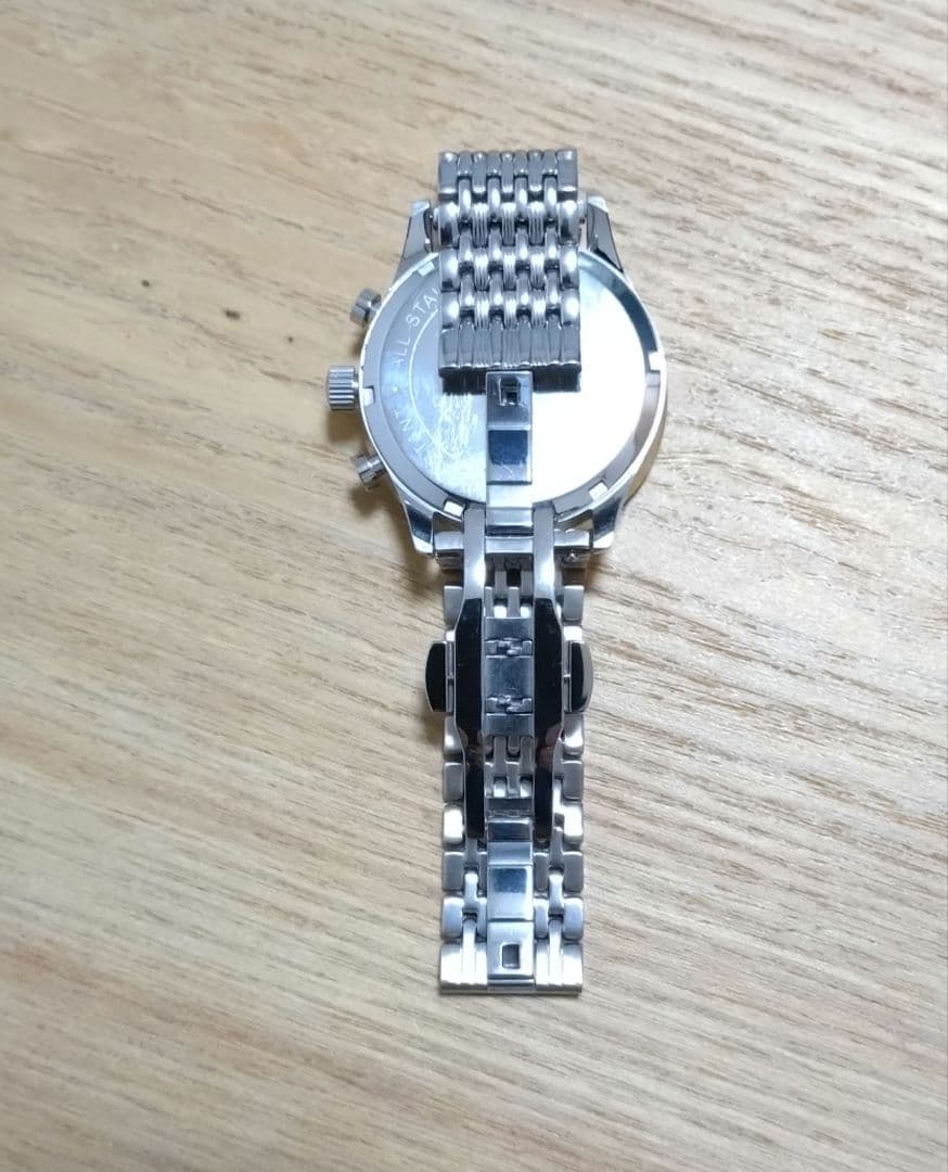 LOREO クロノグラフ 腕時計　革ベルト　Dバックル付き