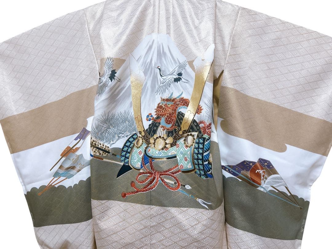 上品なフルセット♡七五三　5歳　男の子　一式　ベージュ　白　大きめ