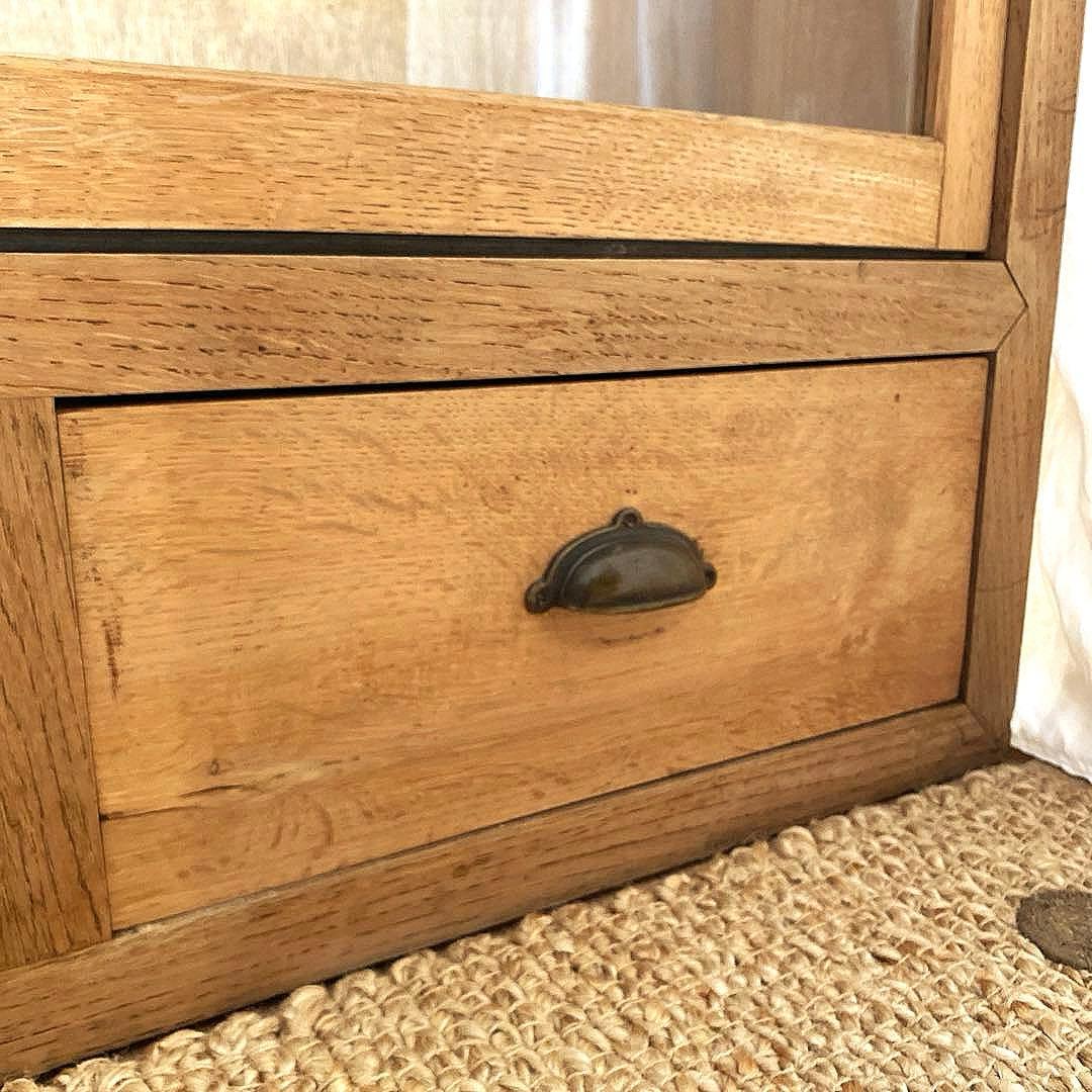 水屋箪笥 稀少 食器棚 ガラス扉 収納棚 什器 古家具 水屋家具 - メルカリ