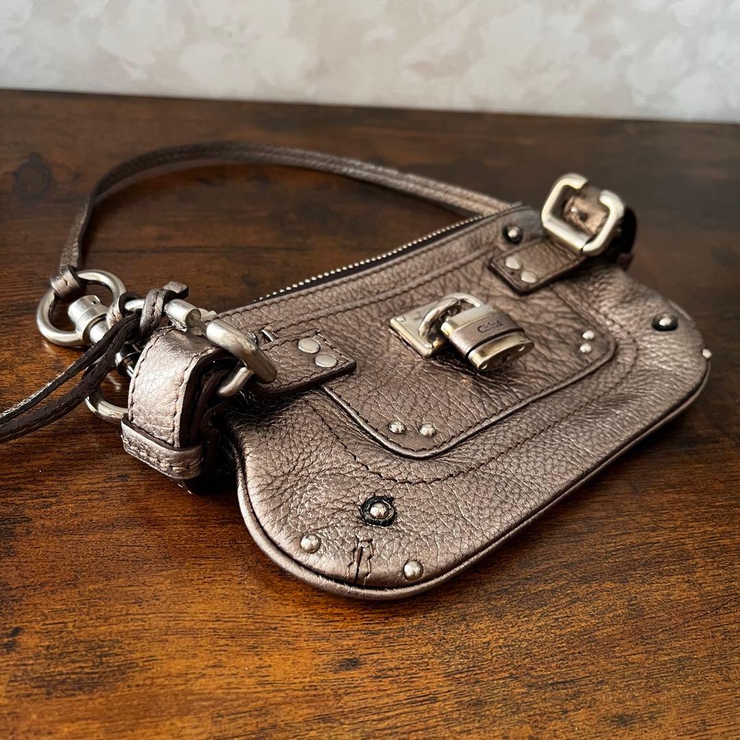 新品同様 美品 Chloe クロエ レザー パディントン ミニバッグ