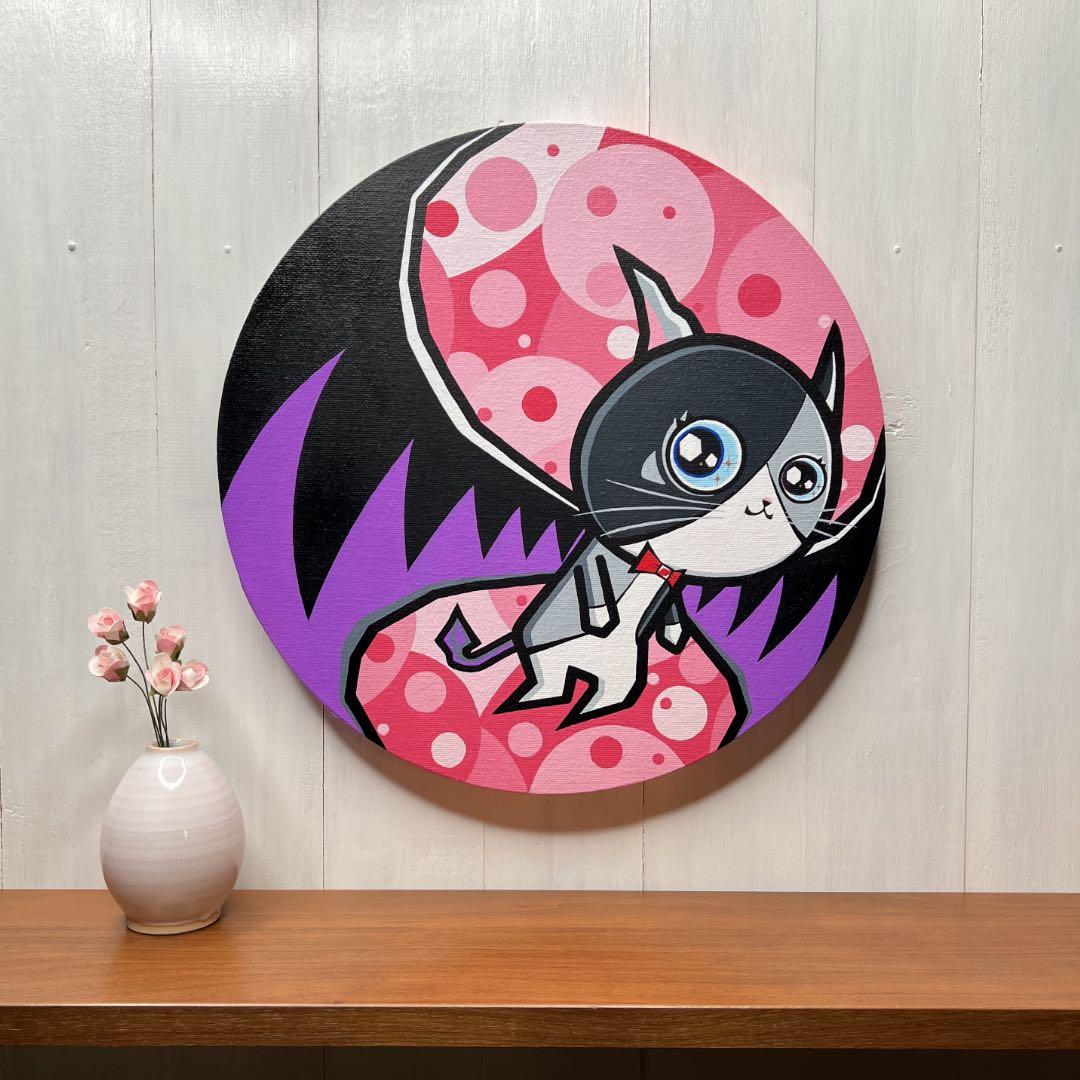 「僕の惑星」｜絵画 原画 抽象画 動物画 猫の絵 アート ドローイング