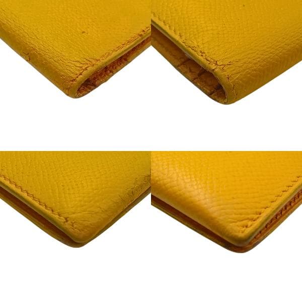 エルメス ベアン 長財布 イエロー 二つ折り H金具 レザー 0057