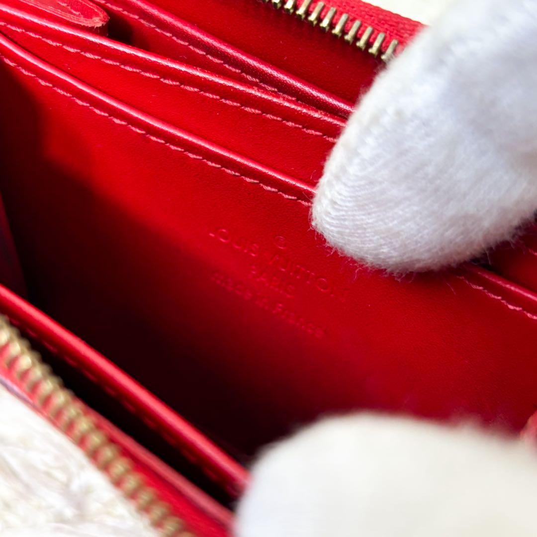 【美品】ルイヴィトン ジッピーパース ヴェルニ M90202 レッド