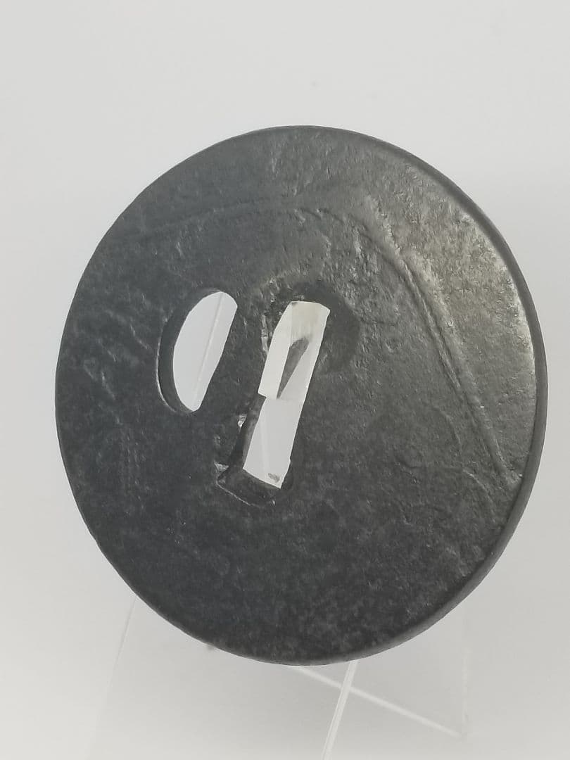 長*光様 三保の松原図鐔 鉄地 焼手腐らし 肥後 平田 埋忠 富士山 刀装具