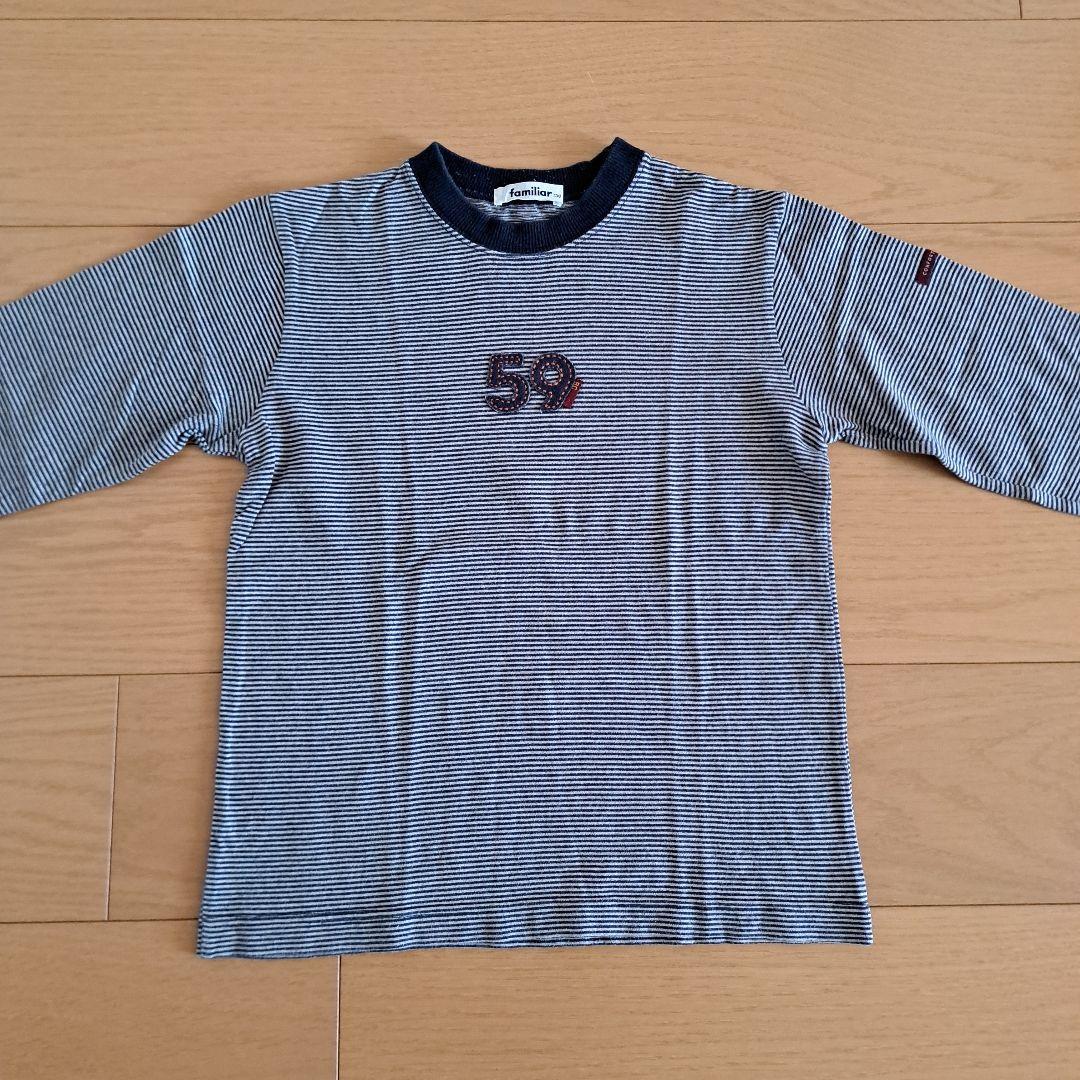 familiar ファミリア ロンT Tシャツ 長袖 ボーダー 130 - メルカリ