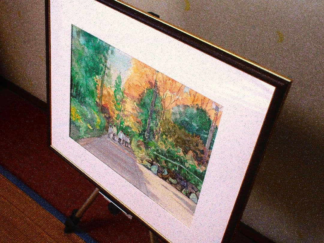 水彩画 風景画 額装済み