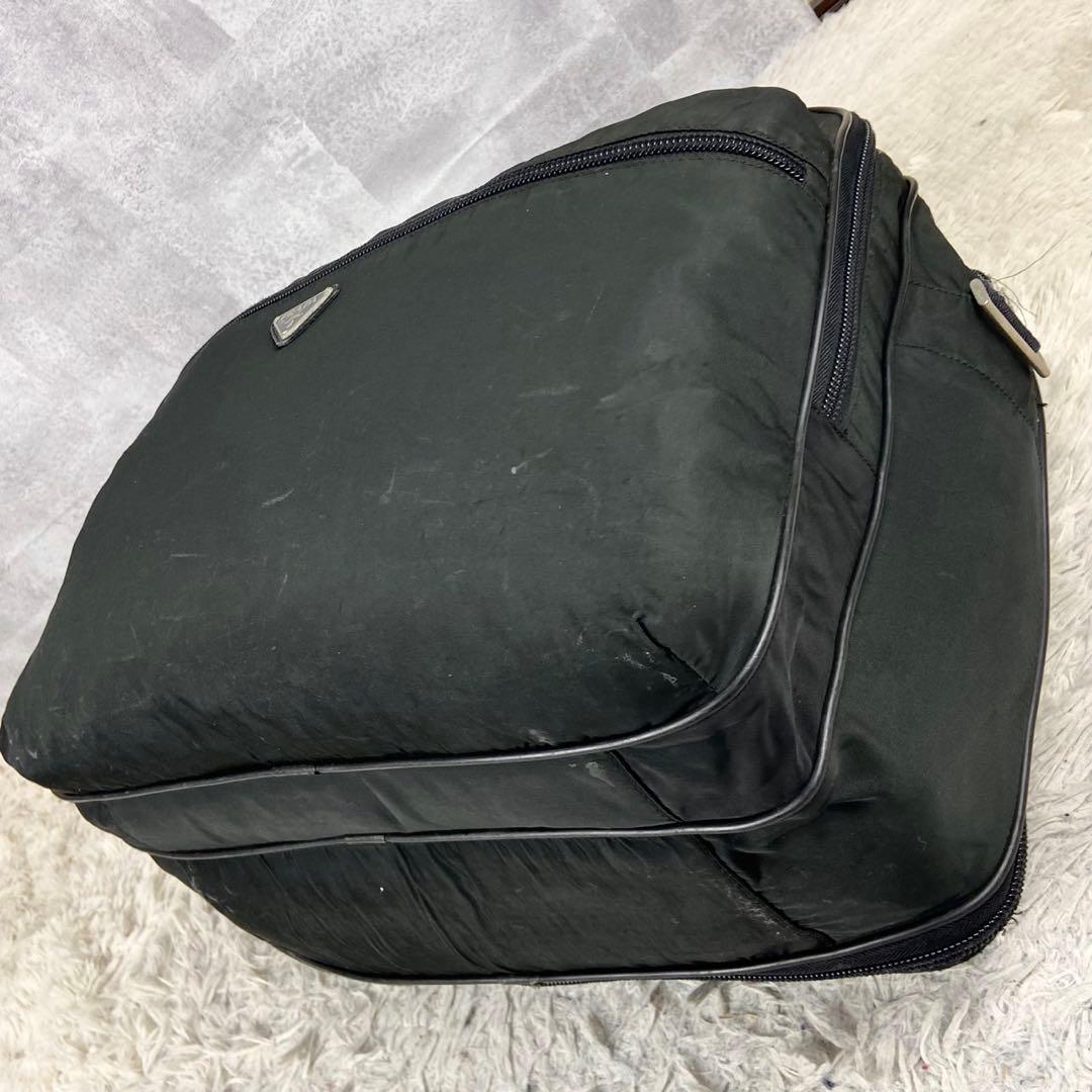美品 A4可 PRADA ビジネスバッグ 2way 三角プレート ナイロン 黒