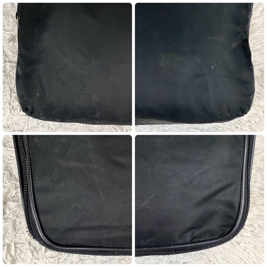 美品 A4可 PRADA ビジネスバッグ 2way 三角プレート ナイロン 黒