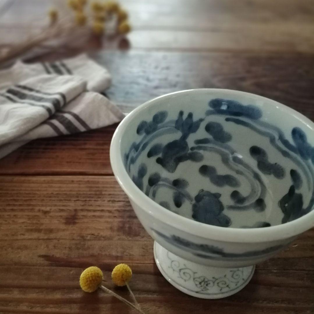 古伊万里 染付 金魚図盃洗 - メルカリ