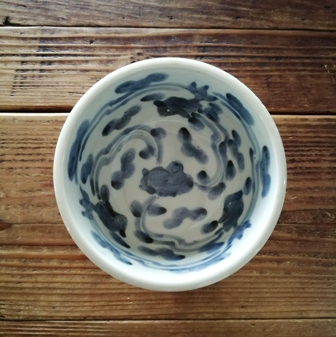 古伊万里 染付 金魚図盃洗 - メルカリ