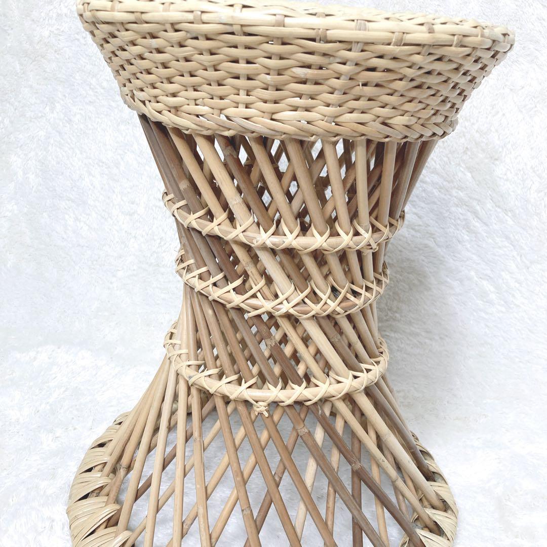 【スツール 籐】ラタン 木内籐材工業 アンティーク家具
