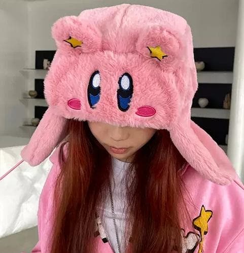 KAKAZZY 帽子 ニット帽 ビーニー 耳当て キャップ コスプレ カービィ