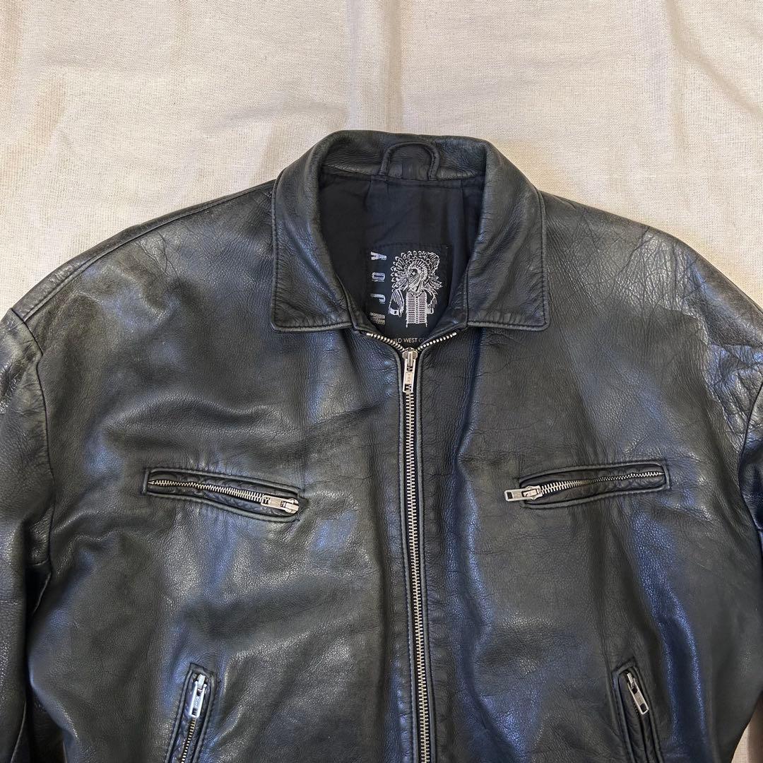 西ドイツ製 短丈 レザージャケット スウィングトップ フェードブラック