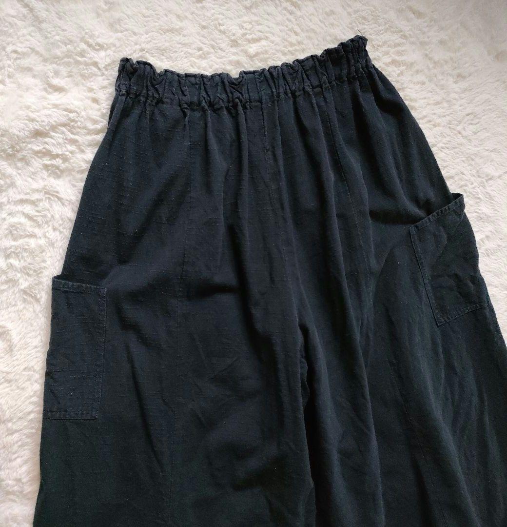 ヤンマ産業 YAMMA◎会津木綿キュロット ネイビー 濃紺