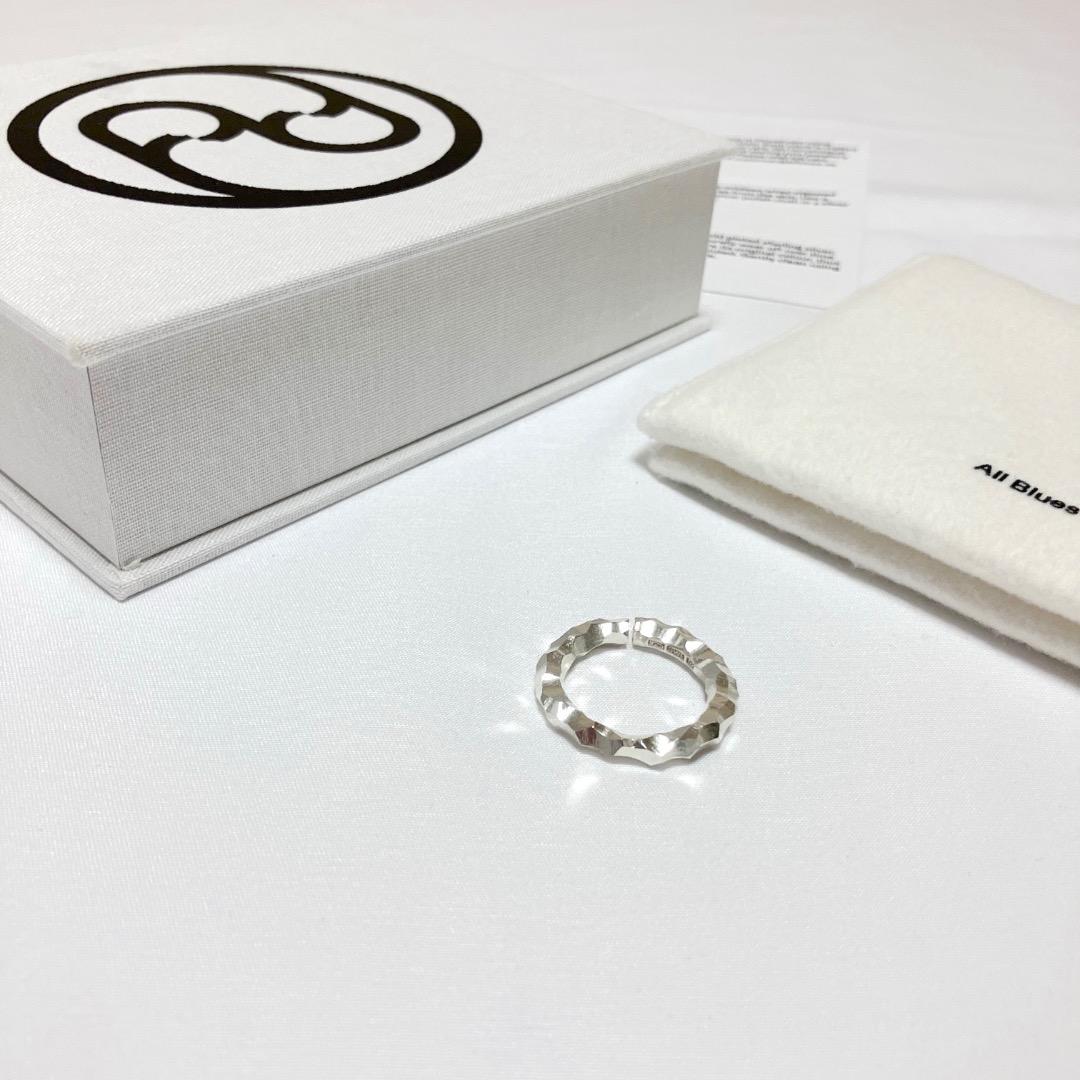 新品 62 All Blues シルバーリング 銀 指輪 カフ 岩 18200
