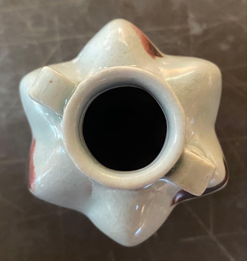 ミニ青白磁　鑑賞台付 ・ヴィンテージ　レア 一輪挿し・ミニ観葉植物　台湾茶器