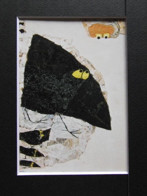 桂ゆき、【ゴンベとカラス】、希少な画集より、新品高級額装付、状態良好
