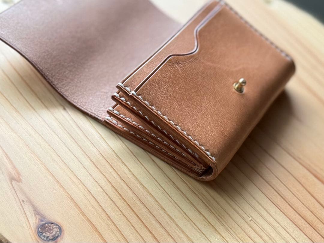 栃木レザー　折りたたみミニ財布