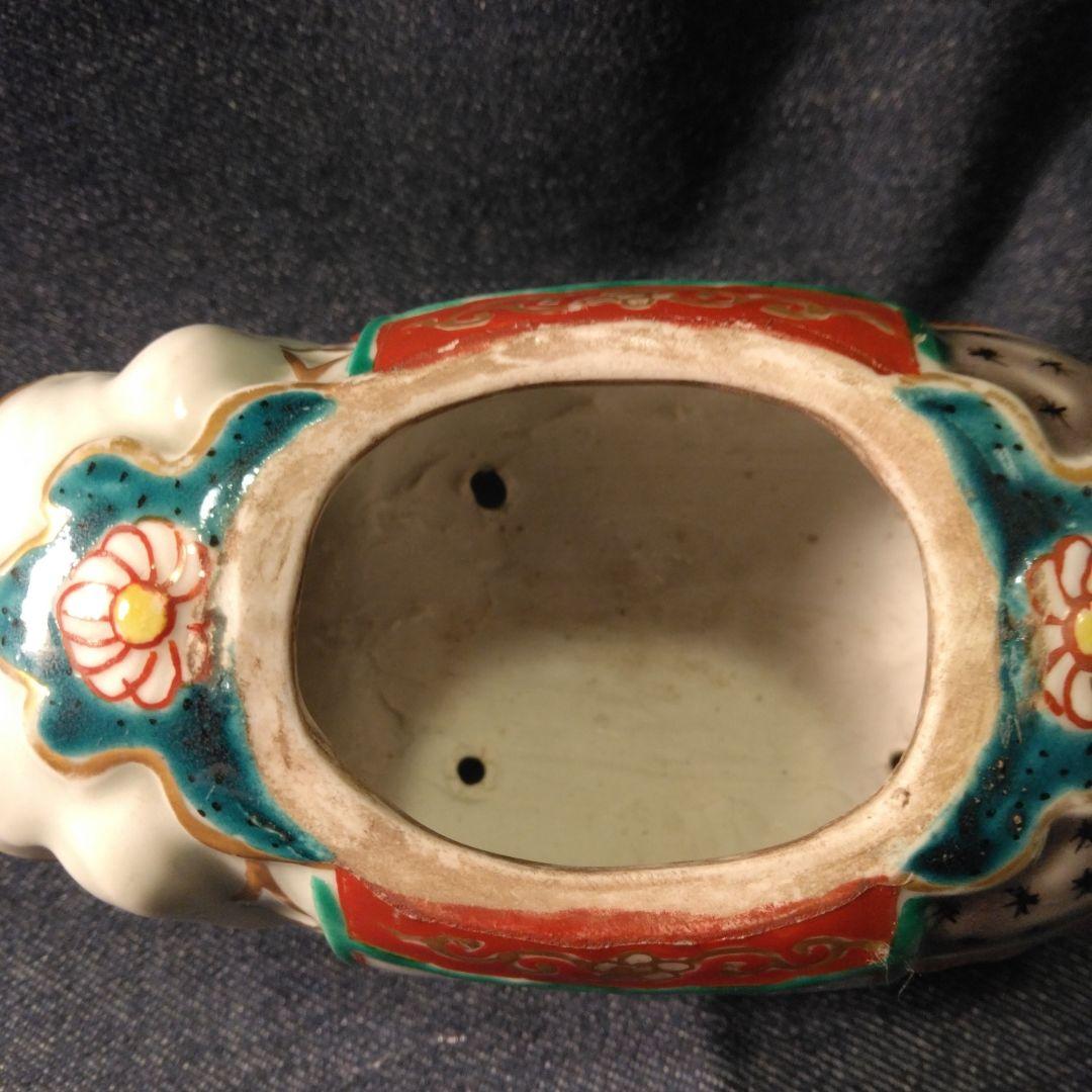 九谷焼 象の香炉 煎茶道具 骨董