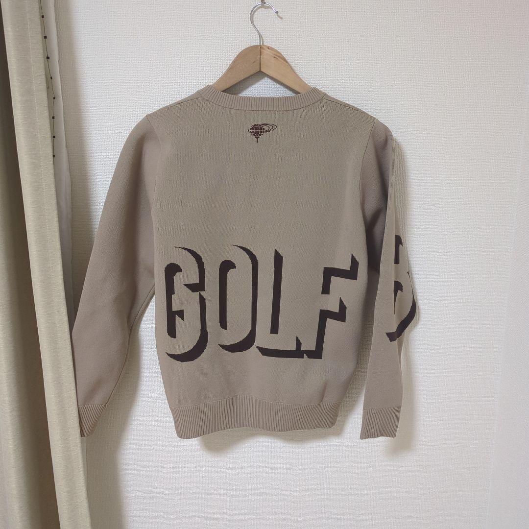 ★新品★BEAMS　GOLF　シャドーロゴジャガードクルーネックニット　L