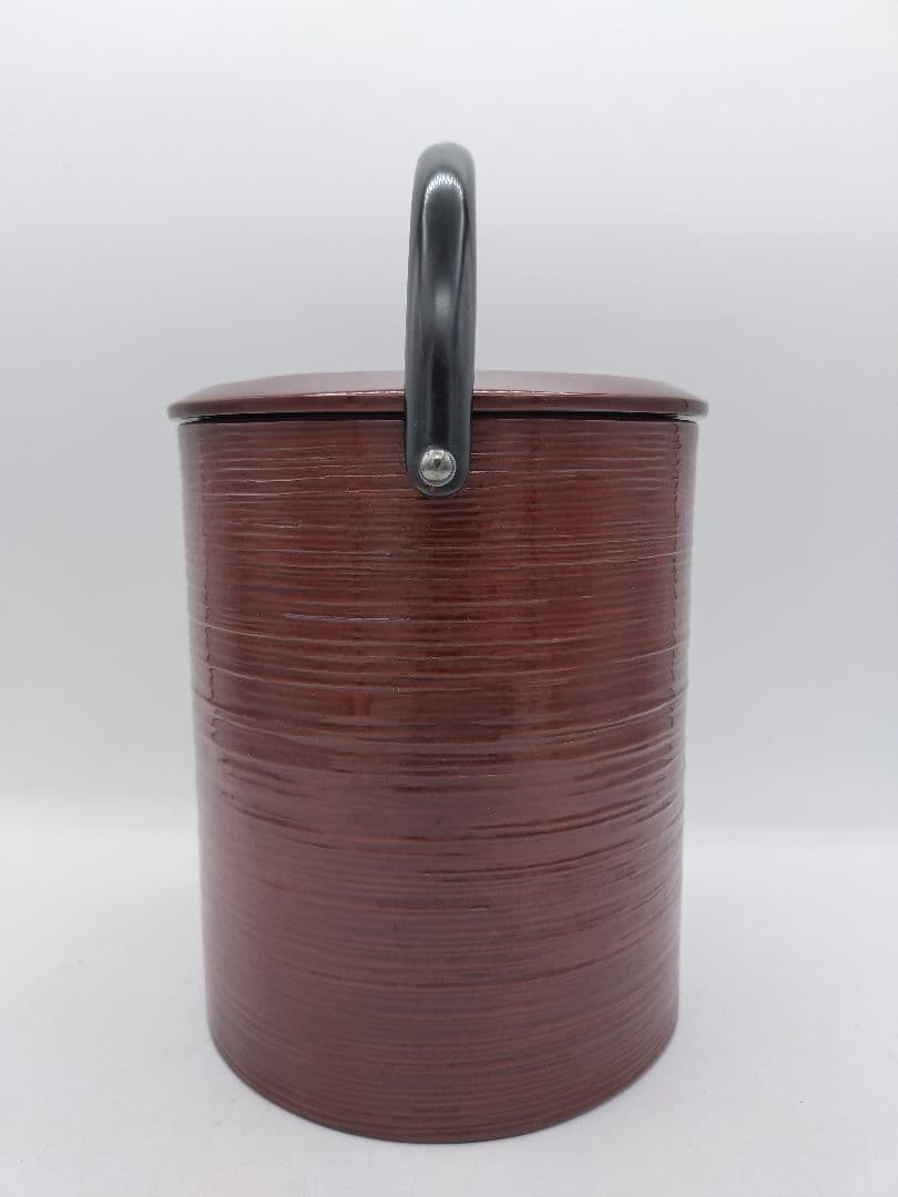 c564 手付曲水指 溜塗 芳桂堂 木箱 茶道具 古物