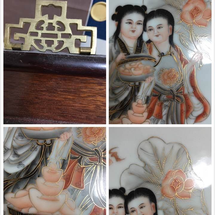 陶板画 唐物 唐木 真金 清末民国